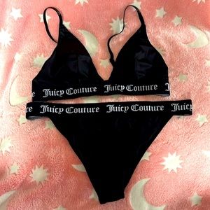 Juicy Couture Intimates Bralette and panty set. Size Large
